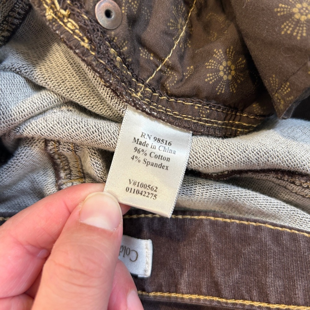 Coldwater Creek Brown Straight Leg Stretch Corduroy Pants Mid Rise Size 8 - Picture 8 of 13